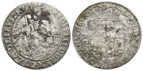 SIGISMUND III VASA (1587-1632 AD). Bromberg. Dated 1622/3.
Obv: SIGIS III D G REX POL M D LIRVS PRVS M.
Crowned and armoured bust right, holding swo...