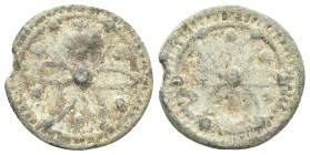 PB Crusader lead token (12th-13th centuries).
Obv: Six-armed flower-type design
Rev: Six-armed flower-type design
Cf. Papillon Numismatic 5, lot 84...