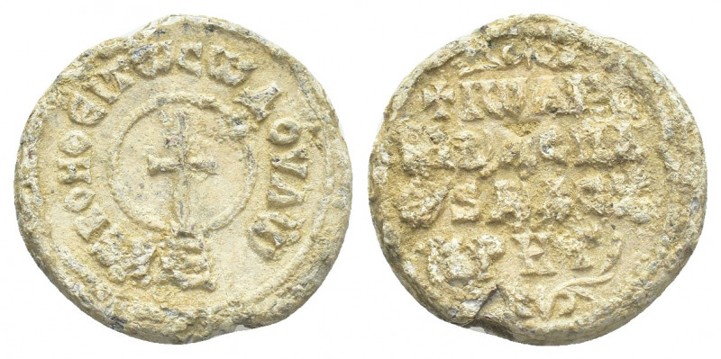 PB Byzantine lead seal. Seal of John protospatharios and protasekretis (10th cen...