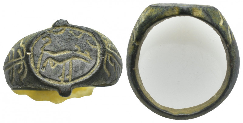 ANCIENT OTTOMAN BRONZ RİNG (circa 13th-16th AD)
Ottoman period figurative decor...