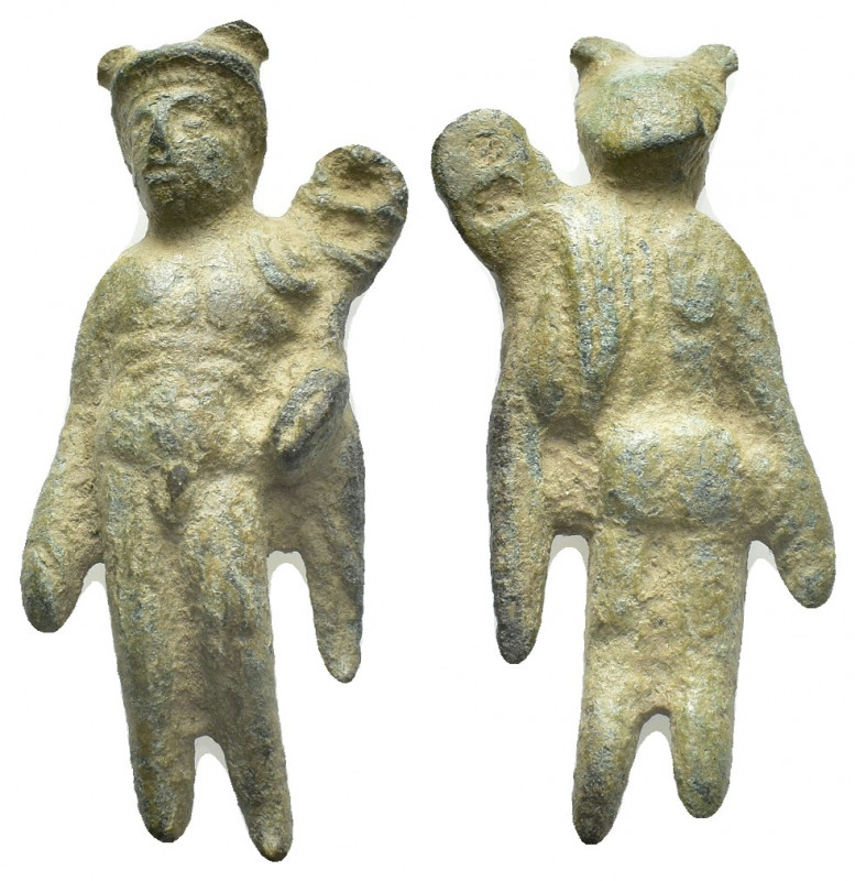 ANCIENT ROMAN BRONZE HERMES FIGURINE (cırca 1st-3rd Century A.D.)
Condition : S...
