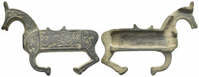 ANCIENT SELJUK BRONZE HORSE LOCK (12th-13th AD)
It is a Lock part which belongs to Anatolian Seljukian period. It is made of bronze material with tec...