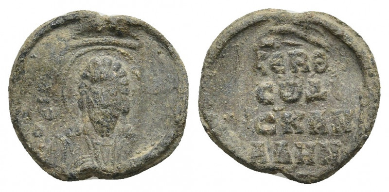 Byzantine lead seal.
Inscription in four lines
Condition: Very fine.
Weight: ...