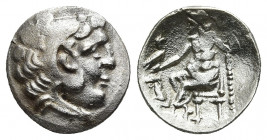 ASIA MINOR. Imitations of Alexander III 'the Great' of Macedon. AR Drachm (3rd-2nd centuries BC).
Obv: Stylized head of Herakles right, wearing lion ...
