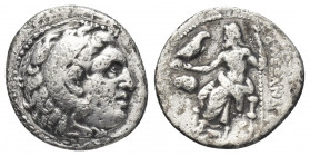 KINGS OF MACEDON. Alexander III 'the Great' (336-323 BC). Drachm. Uncertain mint in Macedon or Greece.
Obv: Head of Herakles right, wearing lion skin...