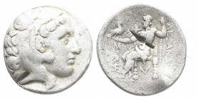 KINGS OF MACEDON. Alexander III 'the Great' (336-323 BC). Tetradrachm. Uncertainmint in Macedon.
Obv: Head of Heraclesright, wearinglion skin.
Rev: ...