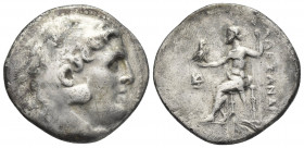 KINGS OF MACEDON. Alexander III 'the Great' (336-323 BC). Tetradrachm. Uncertain mint.
Obv: Head of Herakles right, wearing lion skin.
Rev: AΛΕΞΑΝΔΡ...