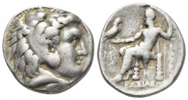 KINGS OF MACEDON. Alexander III 'the Great' (Circa 310-275 BC). Tetradrachm. Babylon.
Obv: Head of Herakles right, wearing lion skin.
Rev: AΛΕΞΑΝΔΡΟ...