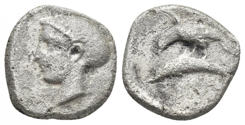 PAPHLAGONIA, Sinope. (Circa 330-300 BC). AR Siglos or Drachm.
Obv: Head of nymp...