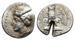 PONTOS. Amisos (as Peiraieos). AR Siglos (Circa 435-370 BC). Diog-, magistrate.
Obv: Head of Hera left, wearing ornamented stephanos.
Rev: ΔΙ-ΟΓ / Π...