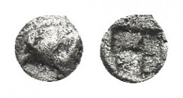TROAS, Abydos (circa 350 BC). AR, Tetartemorion
Obv: Head of Eagle left.
Rev: Quadripartite incuse square.
SNG von Aulock -; SNG Copenhagen -; Webe...