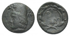 TROAS, Birytis. (4th-3rd centuries BC). AE.
Obv: Head of Kabeiros left, wearing pilos; star to left and right.
Rev: B - I / P - Y in two lines aroun...
