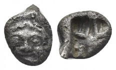 MYSIA, Parion. (5th century BC). AR Drachm.
Obv: Facing gorgoneion with protruding tongue.
Rev: Linear pattern within incuse square.
SNG BN 1347.
...