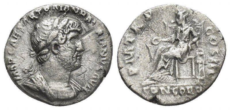 HADRIAN (117-138 AD). AR, Denarius. Rome.
Obv: IMP CAESAR TRAIAN HADRIANVS AVG....