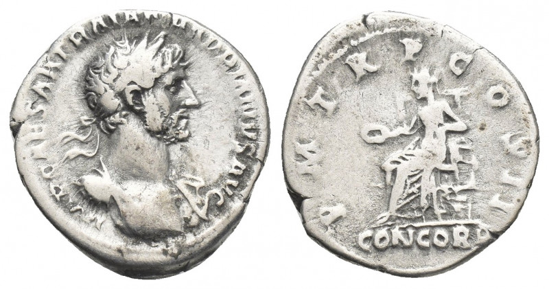 HADRIAN (117-138 AD). AR, Denarius. Rome.
Obv: IMP CAESAR TRAIAN HADRIANVS AVG....