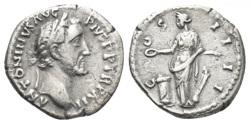 ANTONINUS PIUS (138-161). Denarius. Rome.
Obv: ANTONINVS AVG PIVS P P TR P XII....