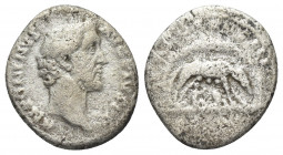 ANTONINUS PIUS (138-161 AD). AR, Denarius. Rome.
Obv: ANTONINVS AVG PIVS P P.
Head of Antoninus Pius, right.
Rev: Legend illegible.
She wolf and t...