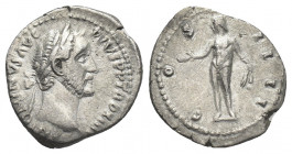 ANTONINUS PIUS (138-161 AD). AR, Denarius. Rome.
Obv: ANTONINVS AVG PIVS P P TR P XIII.
Laureate head of Antoninus Pius, right.
Rev: COS IIII.
Gen...
