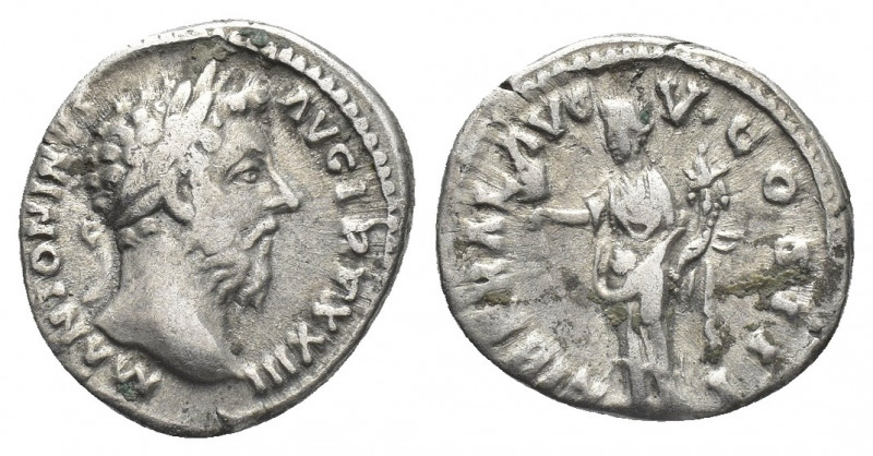 Marcus Aurelius (161-180 AD). AR, Denarius. Rome.
Obv: M ANTONINVS AVG TR P XXI...