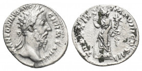 MARCUS AURELİUS (161-180 AD). AR, Denarius. Rome.
Obv: M ANTONINVS AVG GERM SARM.
Laureate head of Marcus Aurelius, right.
Rev. TR P XXXI IMP VIII ...