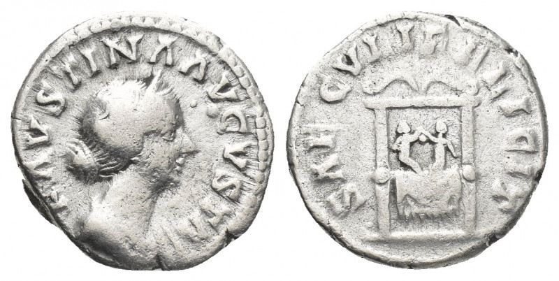 FAUSTINA II (Augusta, 147-175). As. Rome.
Obv: FAVSTINA AVGVSTA.
Bust of Faust...