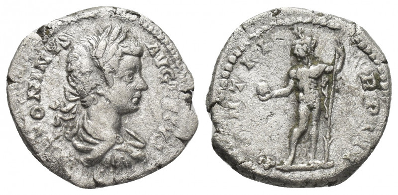 CARACALLA. (198-217 AD). AR, Denarius. Rome.
Obv: ANTONINVS AVGVSTVS.
Bust of ...
