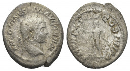 CARACALLA (198-217). Denarius. Rome.
Obv: ANTONINVS PIVS AVG GERM.
Laureate head of Caracalla, right.
Rev: P M TR P XVIII COS IIII P P.
Apollo sta...