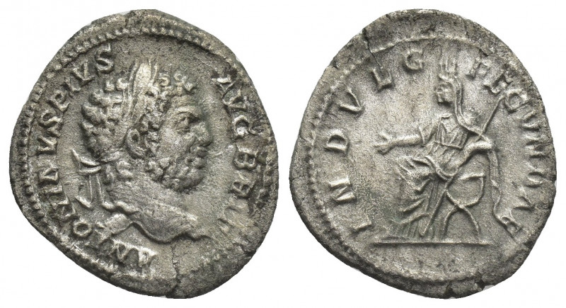 CARACALLA (210 – 213 AD). AR, Denarius. Rome.
Obv: ANTONINVS PIVS AVG BRIT.
La...