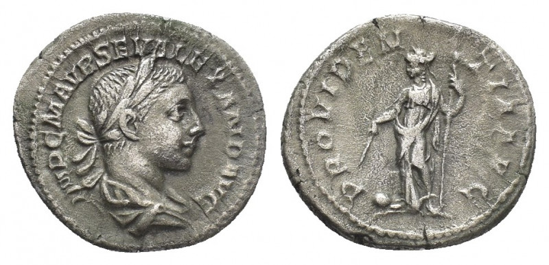 SEVERUS ALEXANDER. (222-228 AD). AR, Denarius. Rome.
Obv: IMP C M AVR SEV ALEXA...