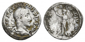 MAXIMINUS THRAX (235-238 AD). AR, Denarius. Rome.
Obv: IMP MAXIMINVS PIVS AVG.
Laureate, draped and cuirassed bust of Maximinus, right.
Rev: PAX AV...