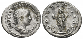 GORDIAN III (238-244 AD). Antoninianus. Rome.
Obv: IMP CAES M ANT GORDIANVS AVG.
Bust of Gordian; radiate, draped and cuirassed, right.
Rev: PROVID...