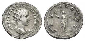 GORDIAN III (238-244 AD). Antoninianus. Rome.
Obv: IMP CAES M ANT GORDIANVS AVG.
Radiate, draped and cuirassed bust of Gordian, right.
Rev: PAX AVG...