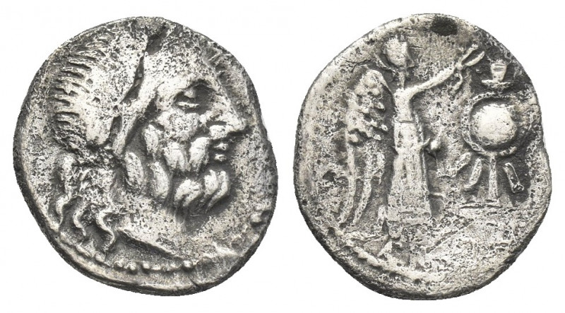 Cn. Cornelius Lentulus Clodianus (88 BC.) Rome Quinarius AR
Obv: Laureate head ...