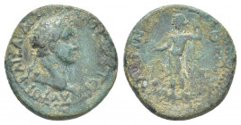 THRACE. Perinthus. Domitian (81-96). AE
Obv.: ΑΥΤΟΚ ΚΑΙΣΑΡ ΔΟΜΙΤΙΑΝΟΣ ΣΕΒ ΓΕΡ.
Laureate head of Domitian, r.
Rev.: [ΠΕ]ΡΙΝΘΙΩΝ.
Dionysus standing ...