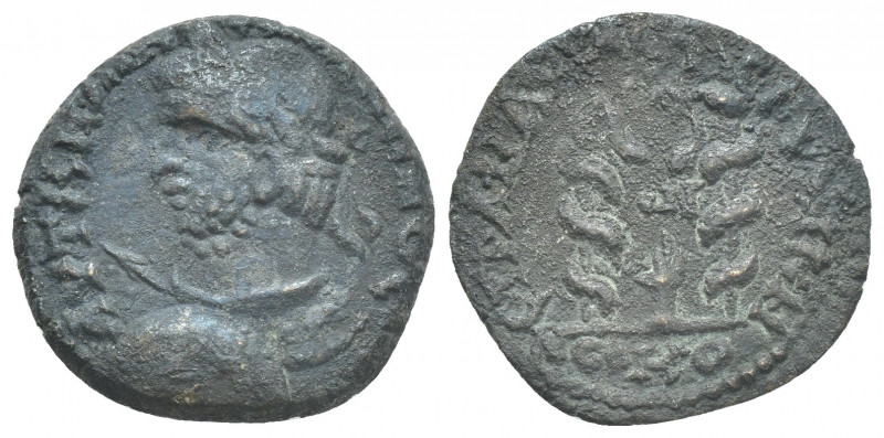 MYSIA, Kyzikos. Gallienus (253-268 AD). Basileos, strategos. AE.
Obv: Laureate,...