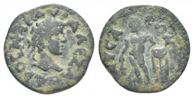 Lydia. Nysa. Severus Alexander (222-235). AE
Obv.: C.
Laureate head of Alexander r.
Rev: C
Apollo standing facing, head l....