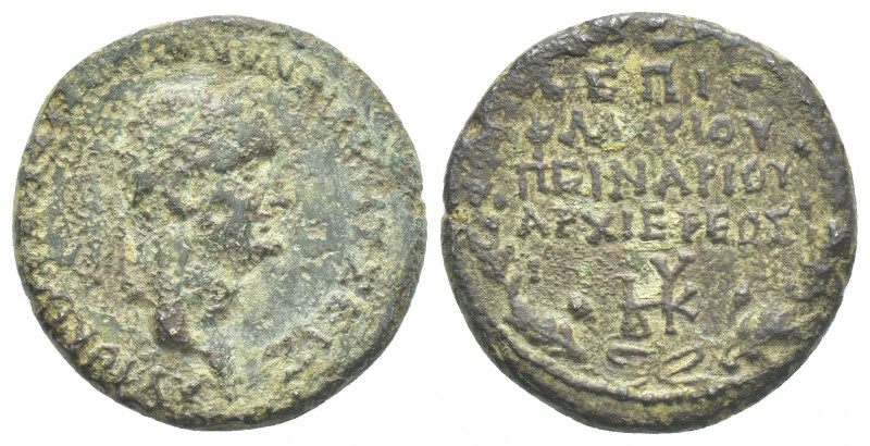 PHRYGIA. Cidyessus. Domitian (81-96). AE. Flavios Peinarios, high priest, magist...