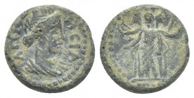 PHRYGIA. Apameia. Pseudo-autonomous. Time of the Severans (193-235). AE.
Obv: AΠAMЄIA.
Turreted and draped bust of Tyche right.
Rev: Legend illegib...