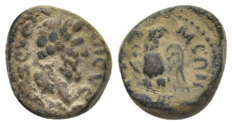 PHRYGIA. Pseudo-autonomous (time of Septimius Severus to Macrinus, 193-218). AE
Obv: ΖΕΥϹ Κ[ΕΛΕ]ΝΕΥϹ.
Bust of Zeus Kelaneus, r.
Rev: ΑΠΑΜΕΩΝ.
Eagl...