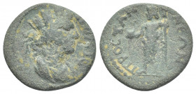 Pisidia Prostanna, pseudo-autonomous (reign of Antoninus Pius). AE.
Obv: draped bust of Tyche, right C.
Rev: Poseidon standing, left, holding do...