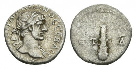 CAPPADOCIA. Caesarea. Hadrian (117-138 AD). AR, Hemidrachm.
Obv: AYTO KAIC TPAI AΔΡIANOC CEBACT.
Laureate bust of Hadrian, right; with drapery on le...