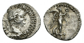 CAPPADOCIA. Caesarea. Vespasian (69-79). Hemidrachm.
Obv: Laureate head of Vespsian, right.
Rev: Victory advancing right, holding wreath and palm fr...