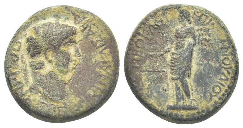 PHRYGIA. Prymnessus. Nero (AD 63-68). AE
Obv.: ΝΕΡΩΝΑ ΚΑΙΣΑΡΑ ΠΡΥΜΝΗΣΣ(Ε)ΙΣ.
L...