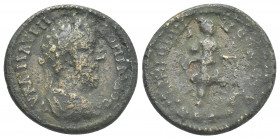 MYSIA. Cyzicus. Commodus (c. 184-190). AE
Obv.: ΑV ΚΑΙ Μ ΑVΡΗ ΚΟΜΜΟΔΟϹ.
Laureate-headed bust of Commodus (long beard) wearing cuirass and paludament...