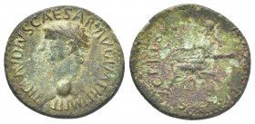 CLAUDIUS (41-50 AD). AE, Dupondius. Rome.
Obv: TI CLAVDIVS CAESAR AVG IMP P M TR P
Head of Claudius, bare, right.
Rev: CERES AVGVSTA S C.
Ceres se...