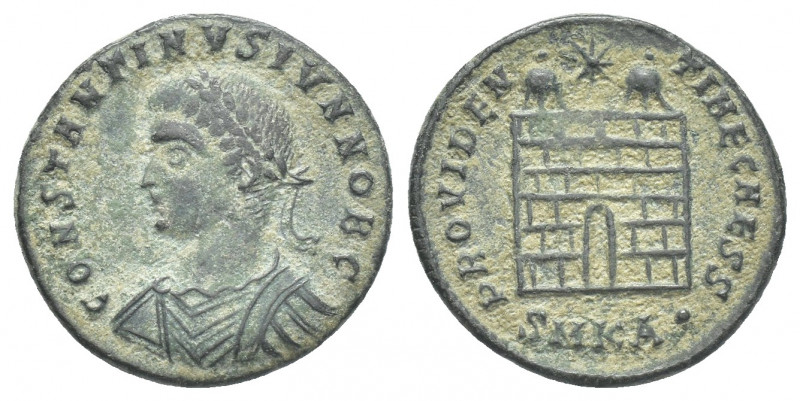 CONSTANTINE II, (as Caesar, 316-337 AD). AE Follis, Cyzicus.
Obv: CONSTANTINVS ...