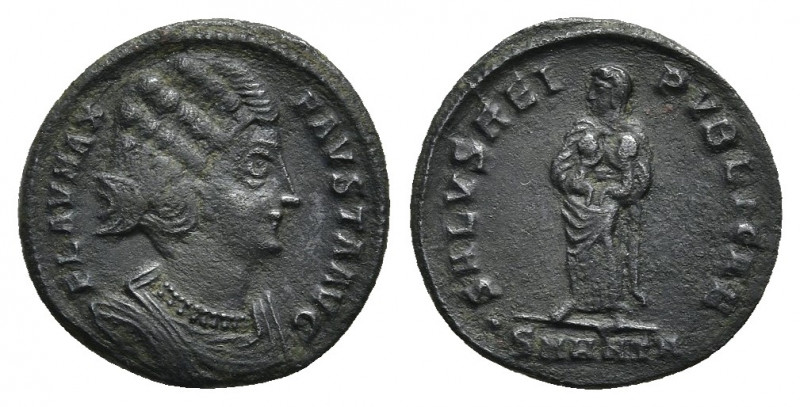 FAUSTA (Augusta, 324-326). AE. Antioch.
Obv: FLAV MAX FAVSTA AVG.
Draped bust ...