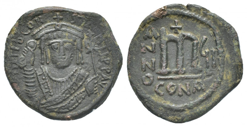 TIBERIUS II CONSTANTINE (578-582 AD). Follis, Constantinople. Dated RY 7 (584/85...