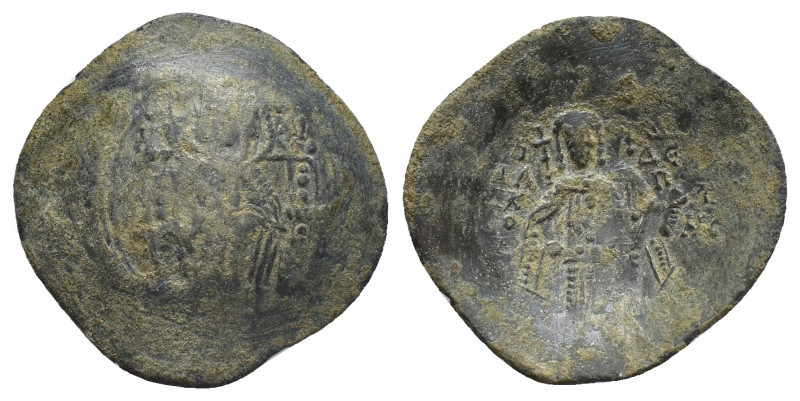 ISAAC II ANGELUS. First reign, 1185-1195. Aspron trachy, Constantinople.
Obv: [...
