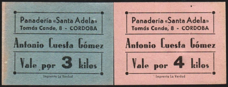 Panadería Santa Adela, CÓRDOBA. Vale por 3 y 4 kilos. Antonio Cuesta Gómez. G no...